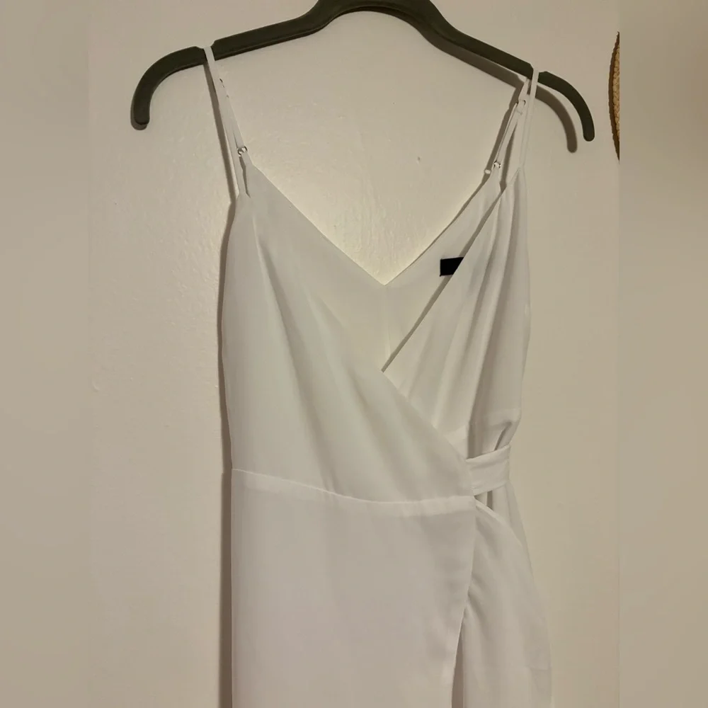 Lulu's White High Low Wrap Dress - Picture 2 of 8